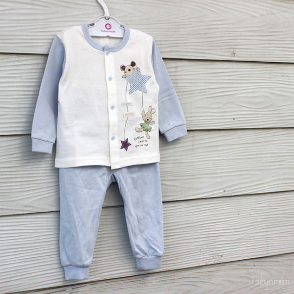 [[큐비앤맘-특가]  슈퍼스타  양면내의(100호) - 블루]